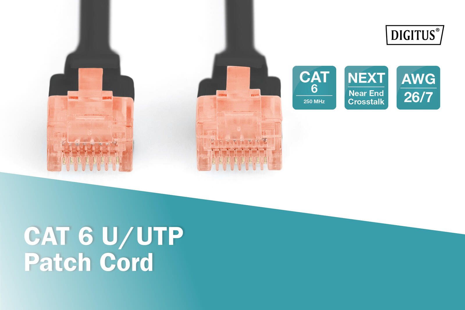 DIGITUS Patch-Kabel RJ-45 (M) zu RJ-45 (M) 5m CCA U/UTP Cat 6 schwarz (DK-1612-050/BL)