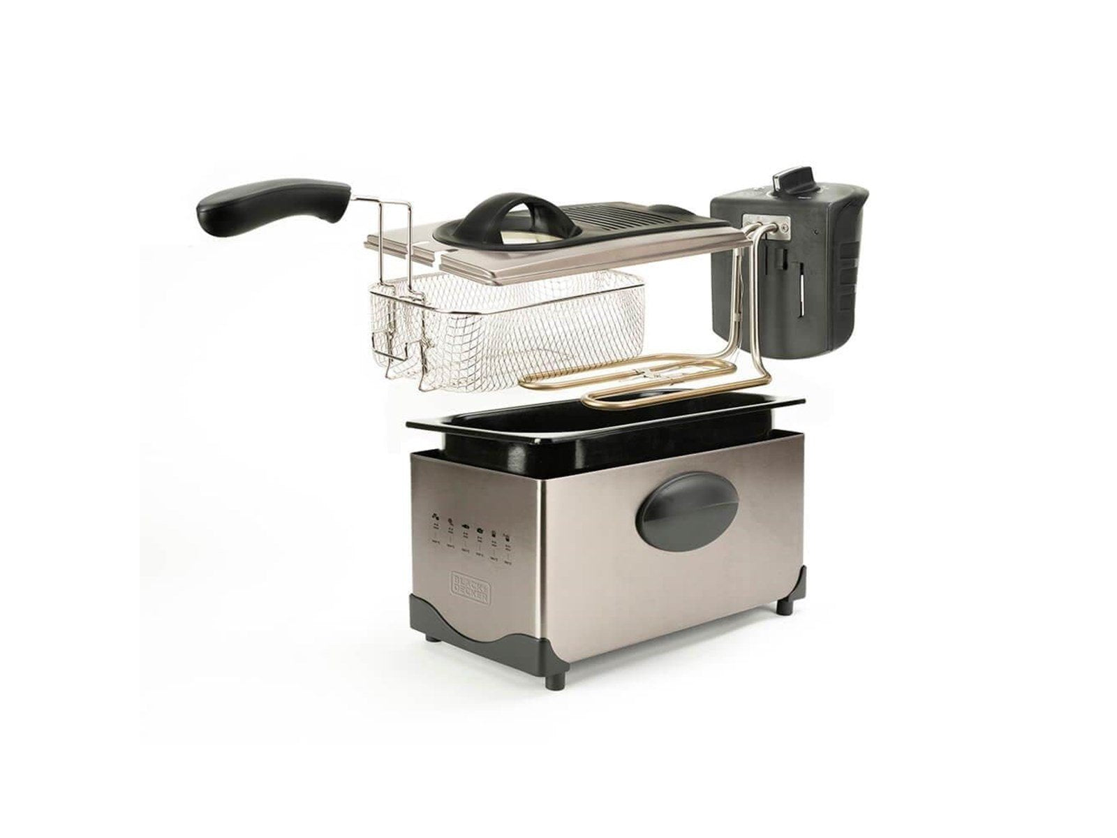 Black & Decker Deep Fryer 3L Brushed