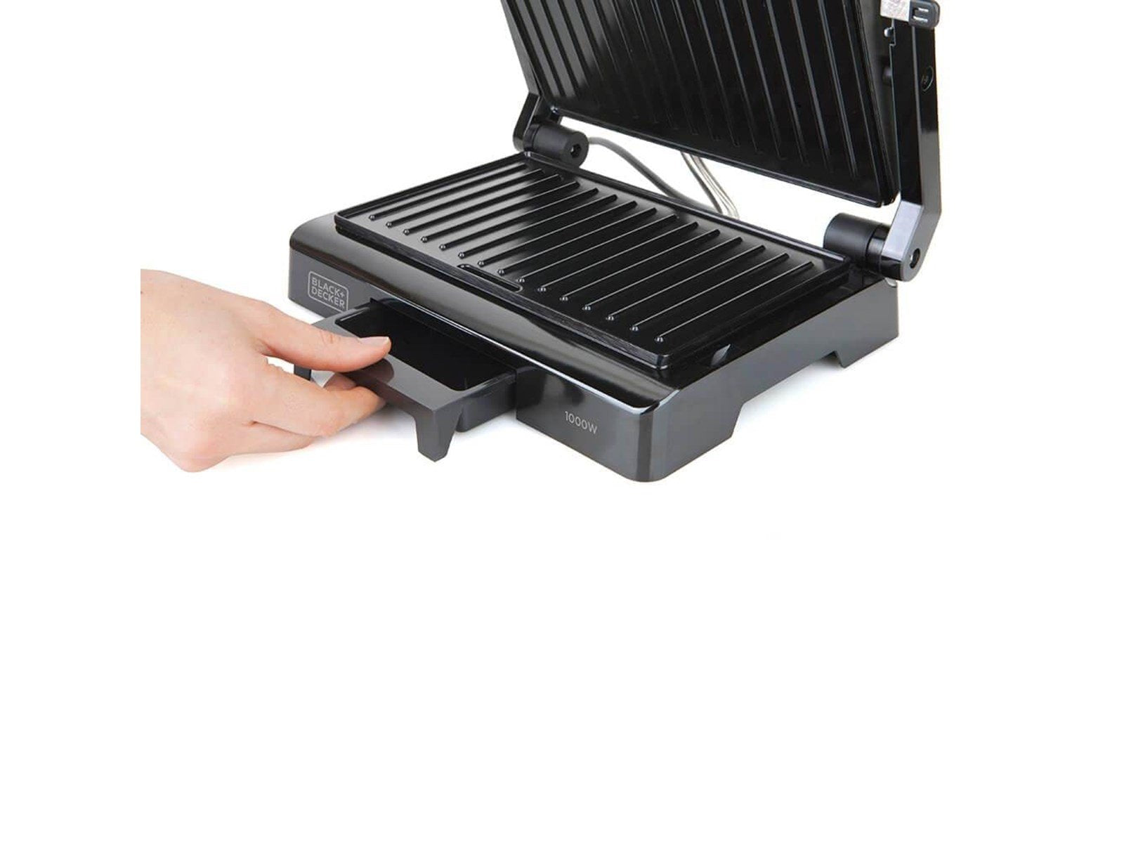 Black & Decker 1000W grill with 23x14.5 surface plates