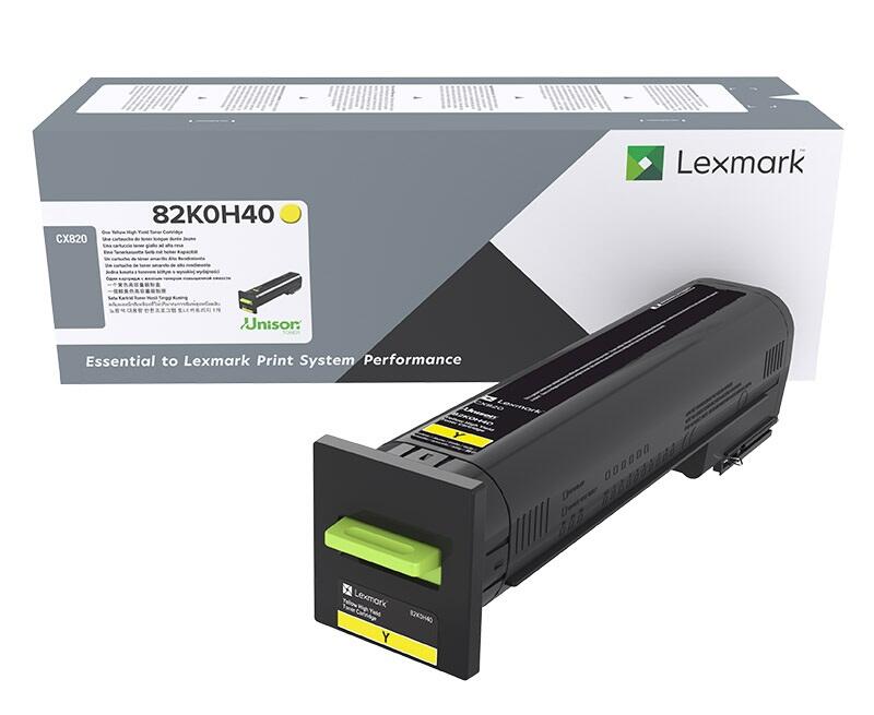 Lexmark Original Toner Standard Variante - CX820 gelb 17.000 Seiten (82K0H40)