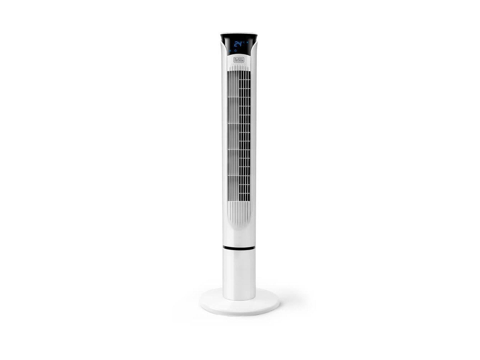 Black & Decker Tower Fan White 102cm