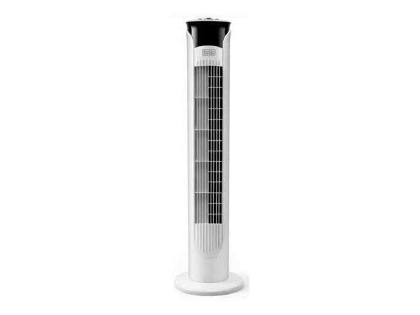Black & Decker Tower Fan White 81cm