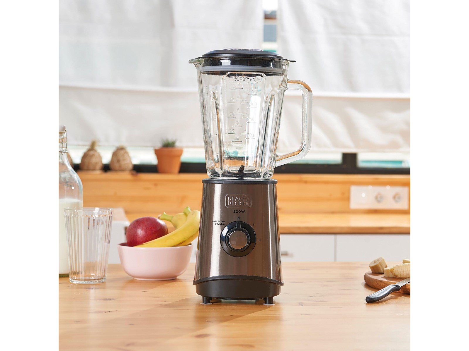 Black & Decker Mixer Blender 800W Brushed Steel - 800 W