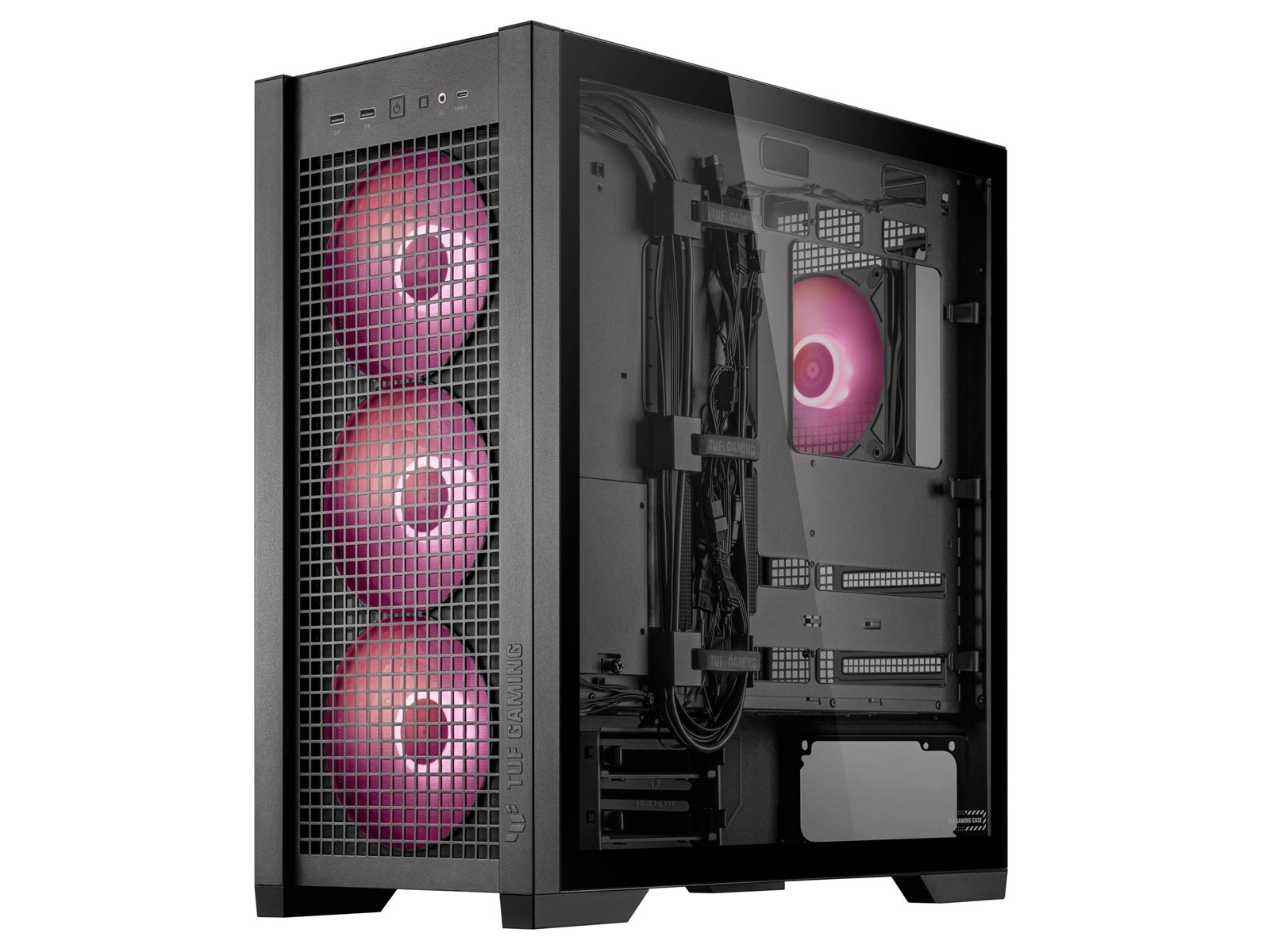 ASUS TUF Gaming GT302 - Gehäuse - Miditower - Schwarz