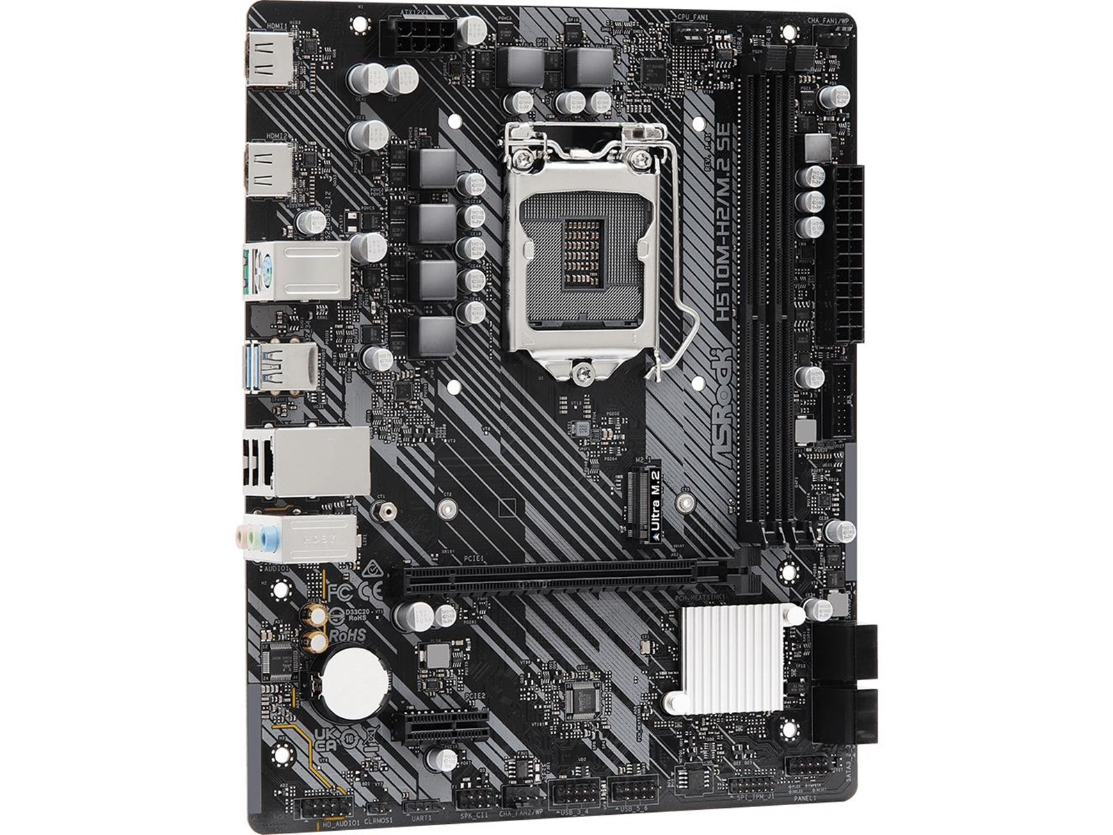 ASRock H510M-H2/M.2 SE Mainboard - Intel H470 - Intel LGA1200 socket - DDR4 RAM - Micro-ATX