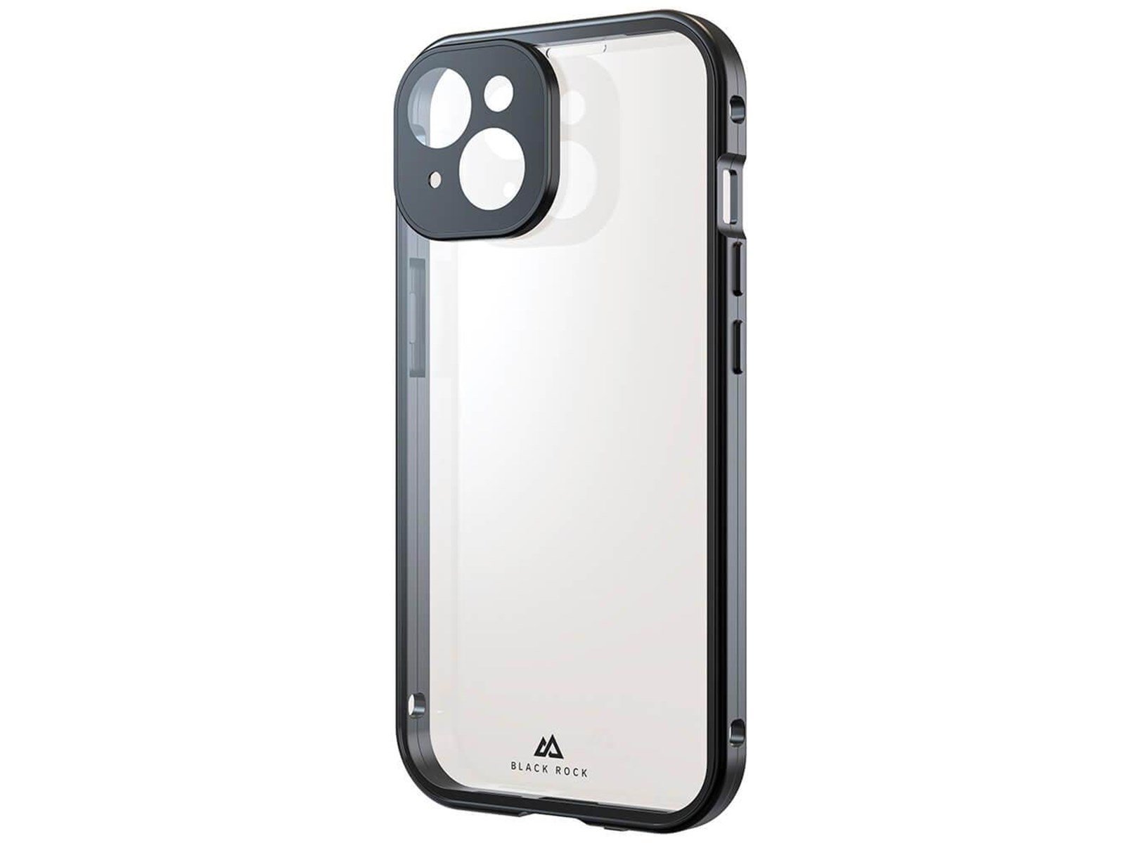 BLACK ROCK Phone Case 360° Glass Transp/Black - iPhone 15