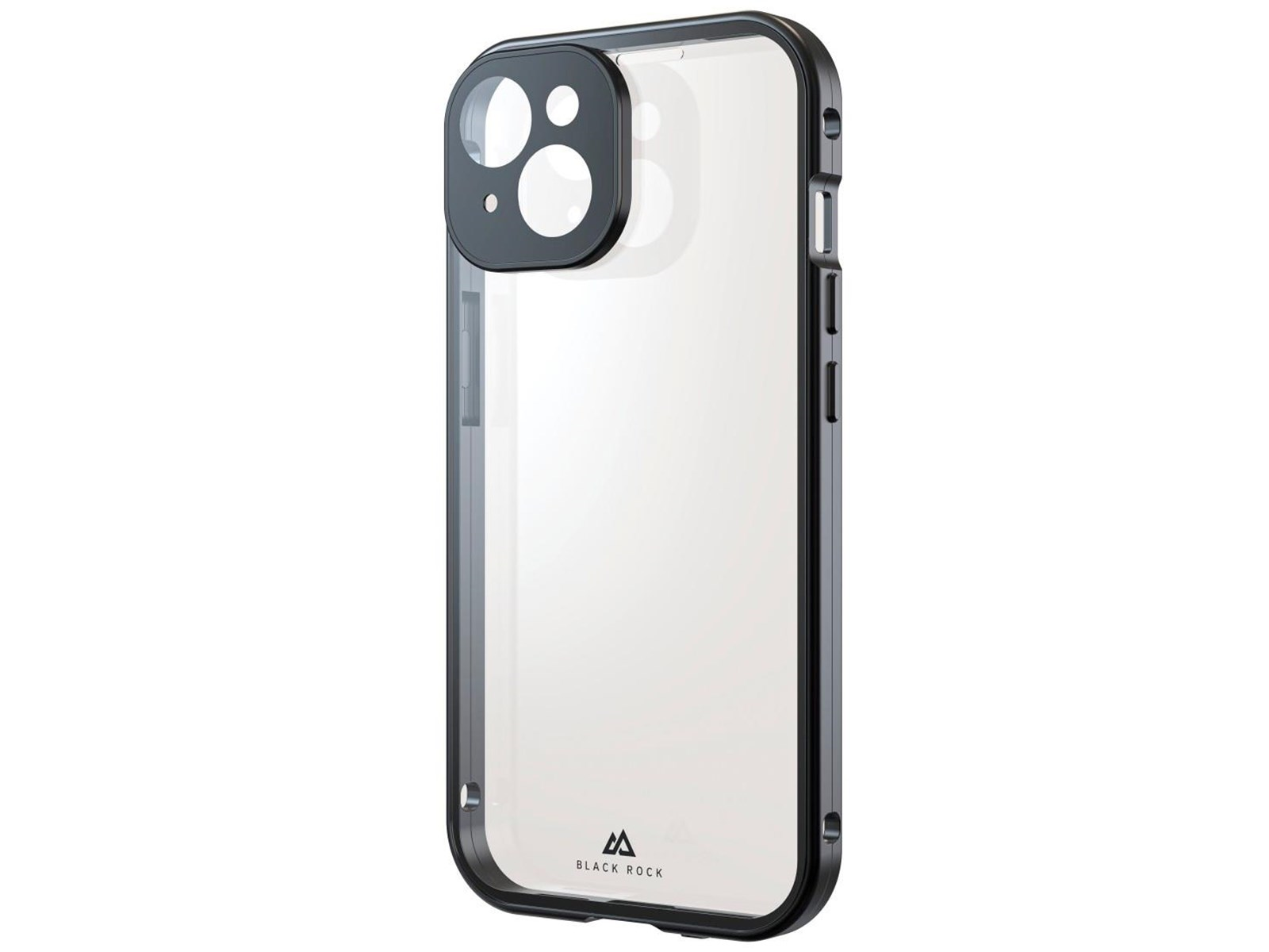 BLACK ROCK Phone Case 360° Glass Transp/Black - iPhone 15