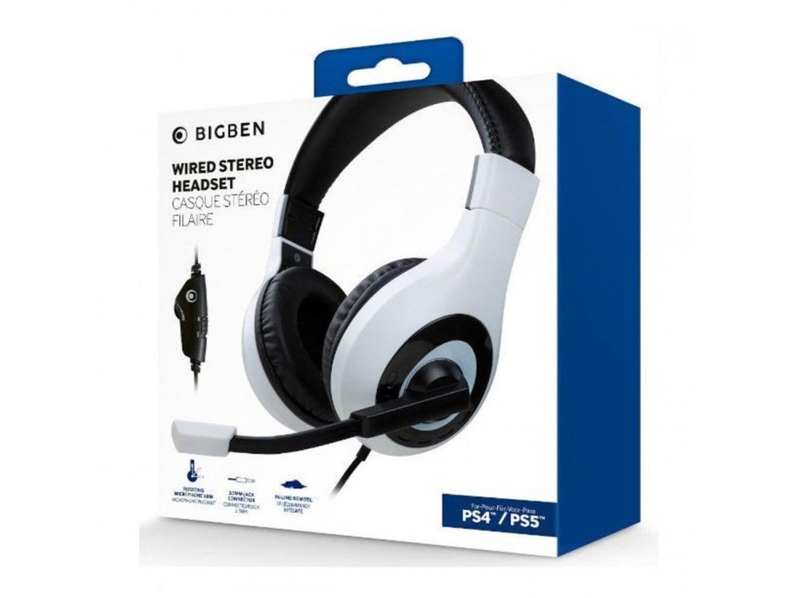 BigBen Interactive V1 - White - Wired Headset - Sony PlayStation 4