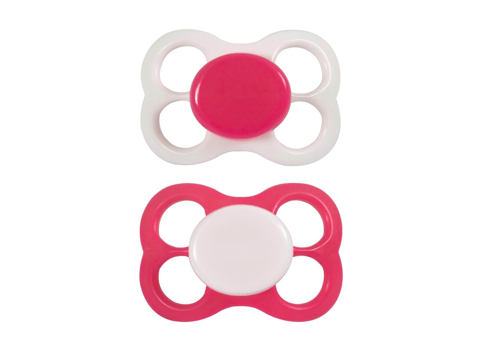 Barnets Favorit 2 pak luftsutter silikone 0-6 mdr. – Pink/Hvid