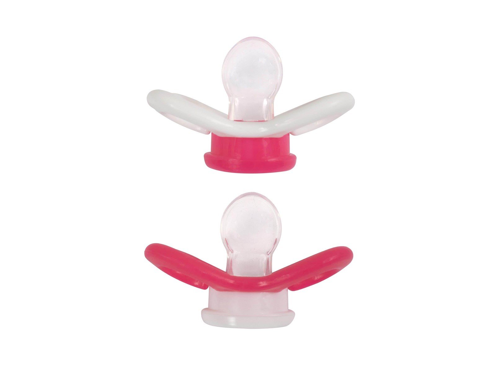 Barnets Favorit 2 pak luftsutter silikone 0-6 mdr. – Pink/Hvid