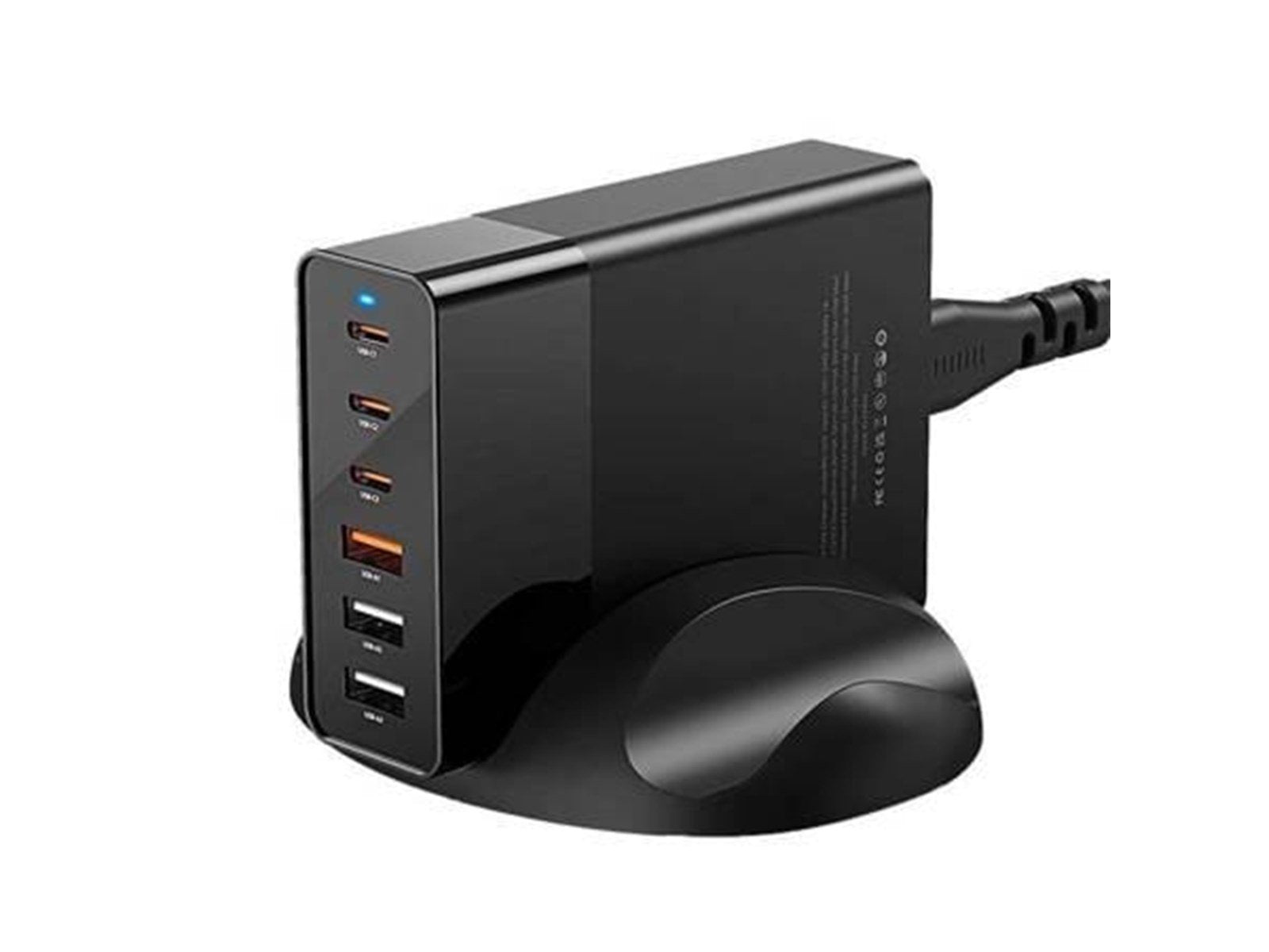 BlitzWolf Wall charger BW-S25 75W 3x USB + 3x USB-C (black) USB-Hubs - USB 3.0 - 6 - Schwarz