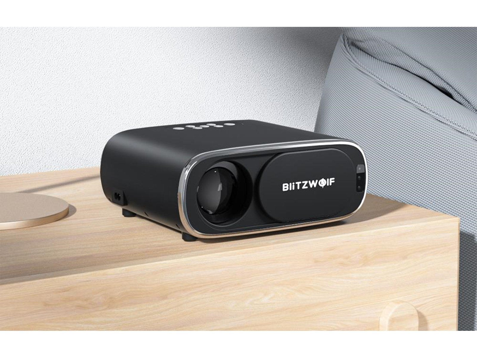 BlitzWolf Projektoren 1080p LED beamer / projector Wi-Fi + Bluetooth (black) - 1920 x 1080 - 10000 ANSI lumens