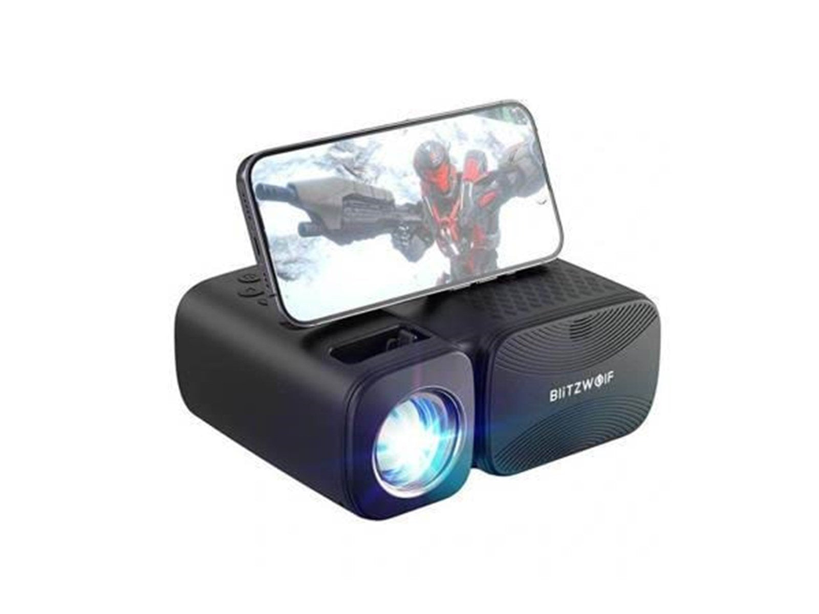 BlitzWolf Projektoren Mini LED beamer / projector Wi-Fi + Bluetooth (black) - 1280 x 720 - 250 ANSI lumens