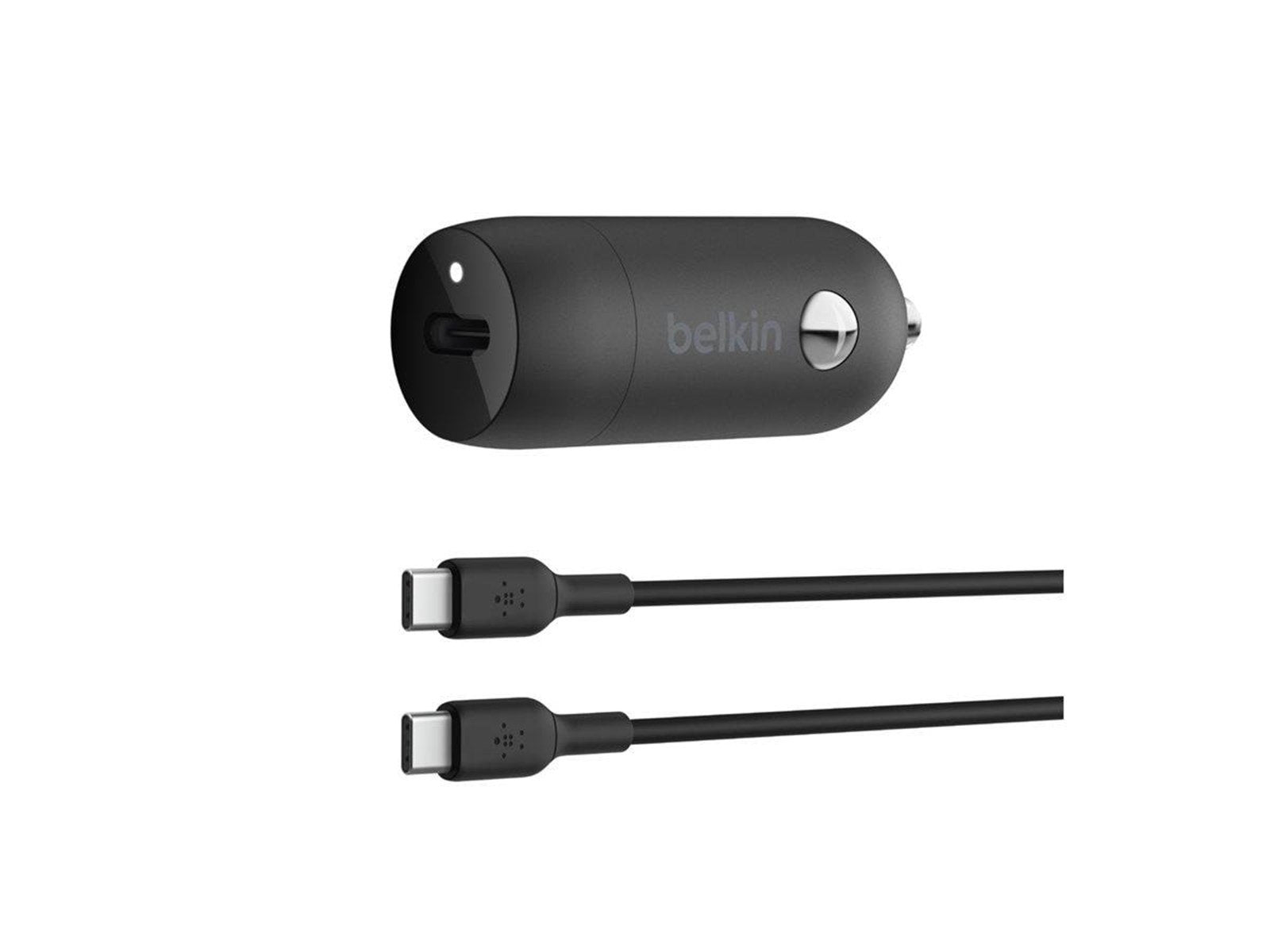 Belkin BoostCharge 30W USB-C Car Charger + USB-C to USB-C cable