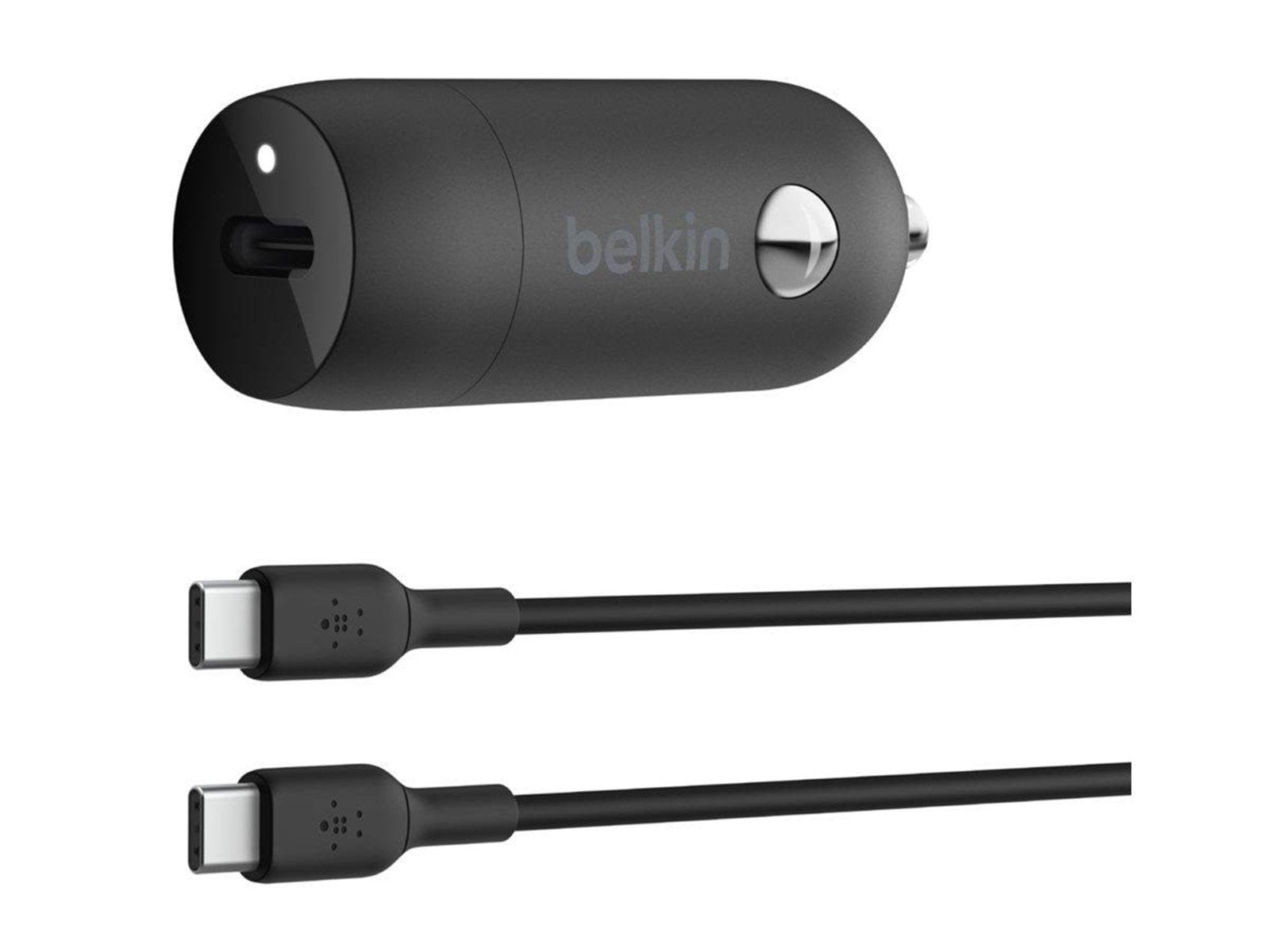 Belkin BoostCharge 30W USB-C Car Charger + USB-C to USB-C cable