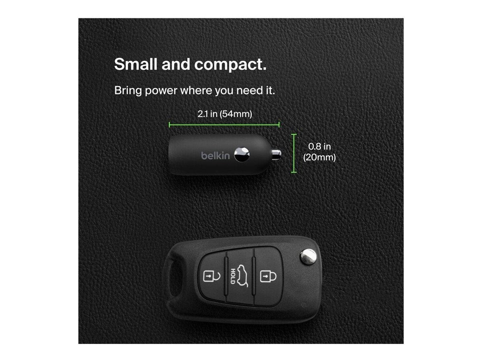 Belkin BoostCharge 30W USB-C Car Charger + USB-C to USB-C cable