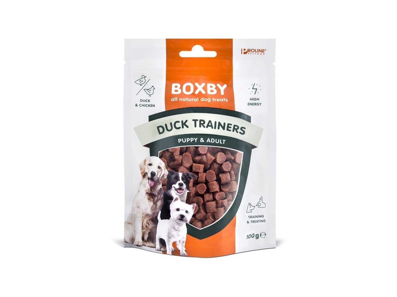BOXBY Dog Treats Duck Trainers 100g