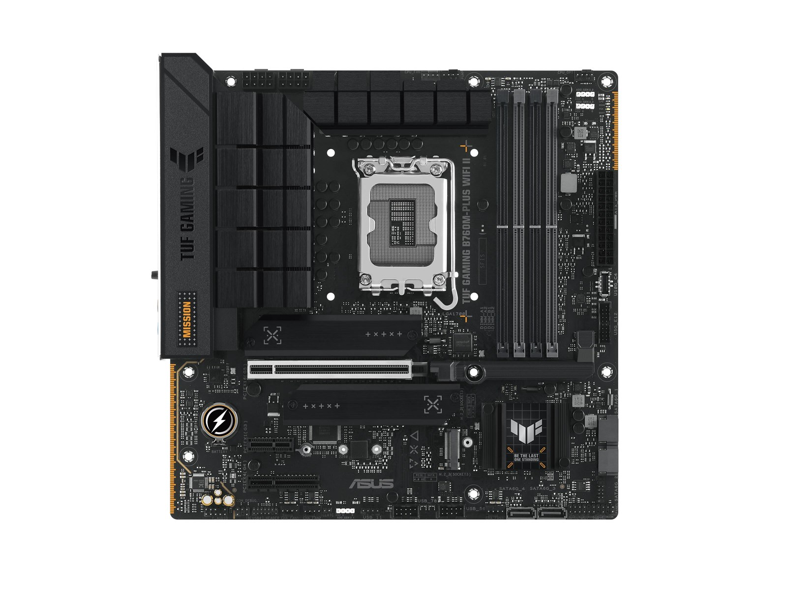 ASUS TUF GAMING B760M-PLUS WIFI II Mainboard - Intel B760 - Intel LGA1700 socket - DDR5 RAM - Micro-ATX