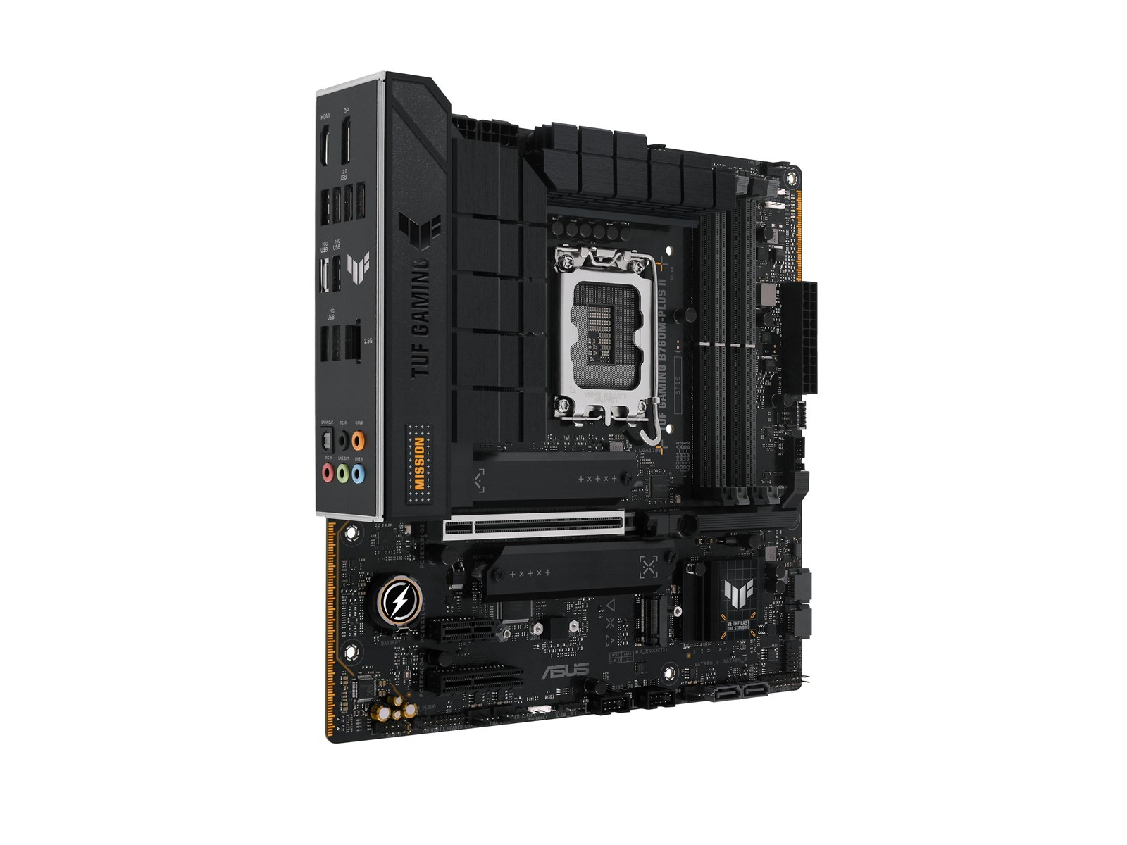 ASUS TUF GAMING B760M-PLUS II Mainboard - Intel B760 - Intel LGA1700 socket - DDR5 RAM - Micro-ATX