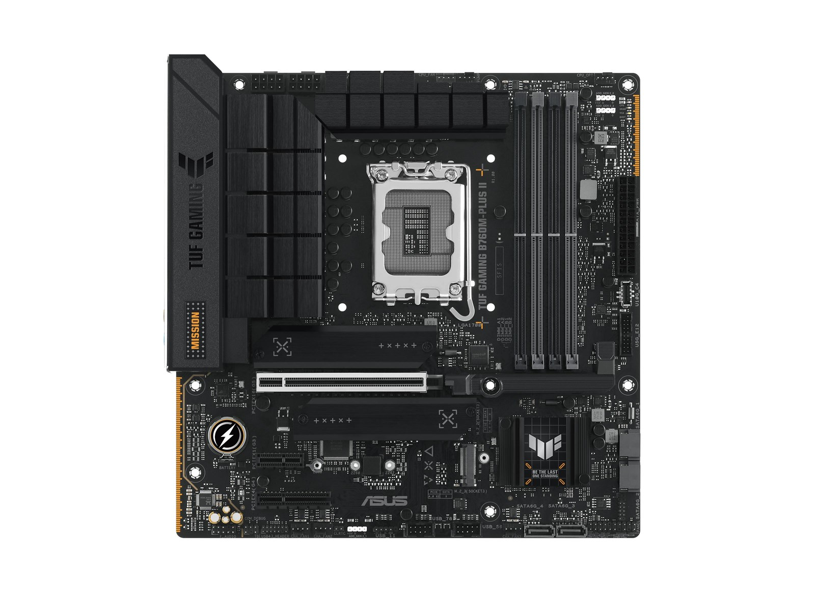 ASUS TUF GAMING B760M-PLUS II Mainboard - Intel B760 - Intel LGA1700 socket - DDR5 RAM - Micro-ATX
