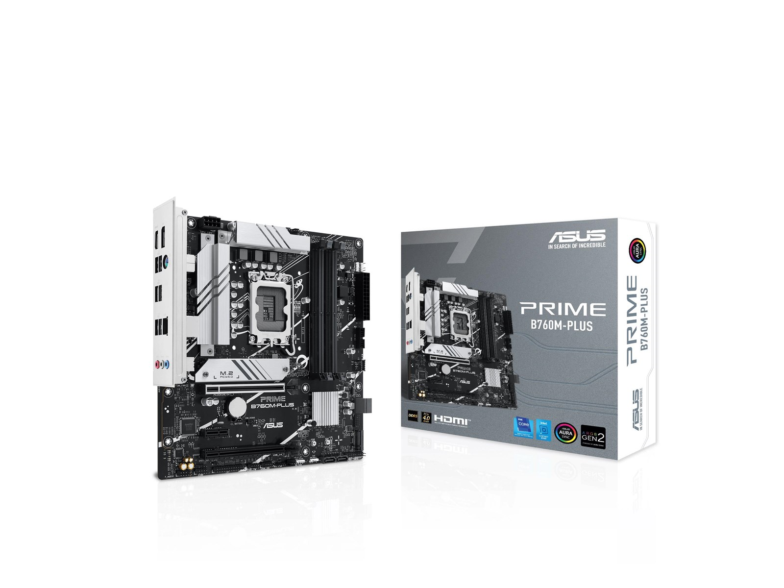 ASUS PRIME B760M-PLUS Mainboard - Intel B760 - Intel LGA1700 socket - DDR5 RAM - Micro-ATX