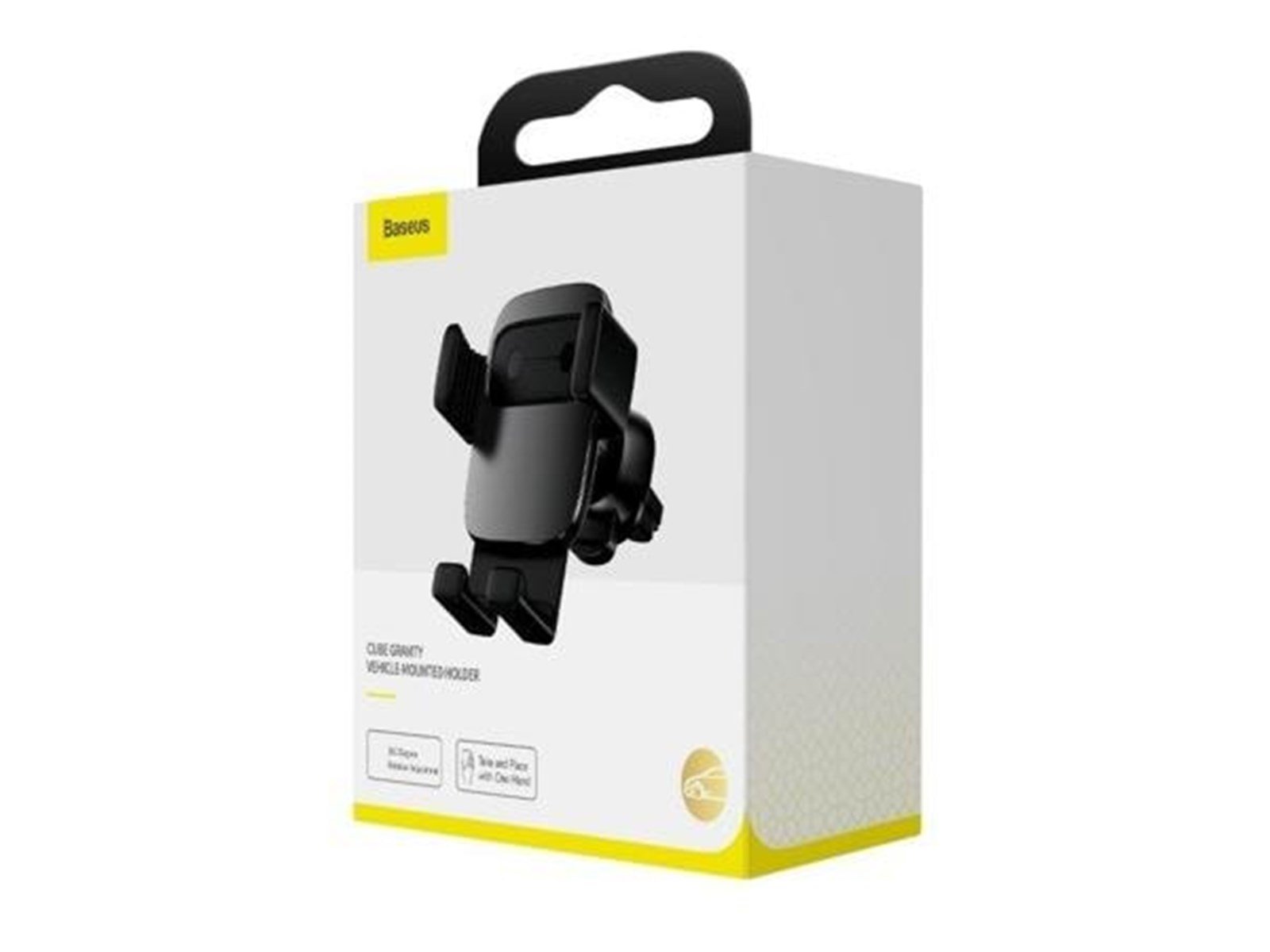 Baseus Cube Gravitational car holder on ventilation grid (Black)