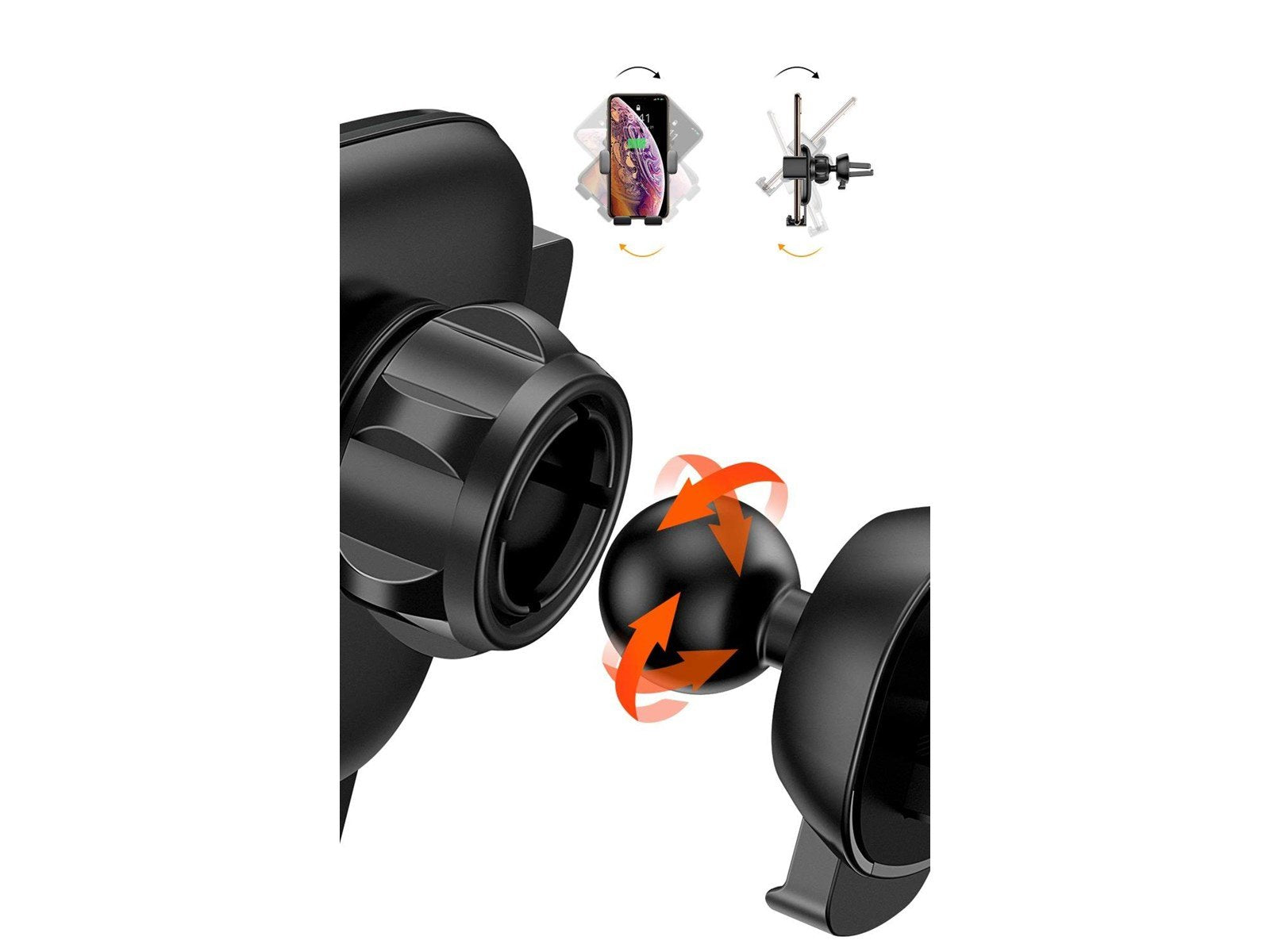 Baseus Cube Gravitational car holder on ventilation grid (Black)