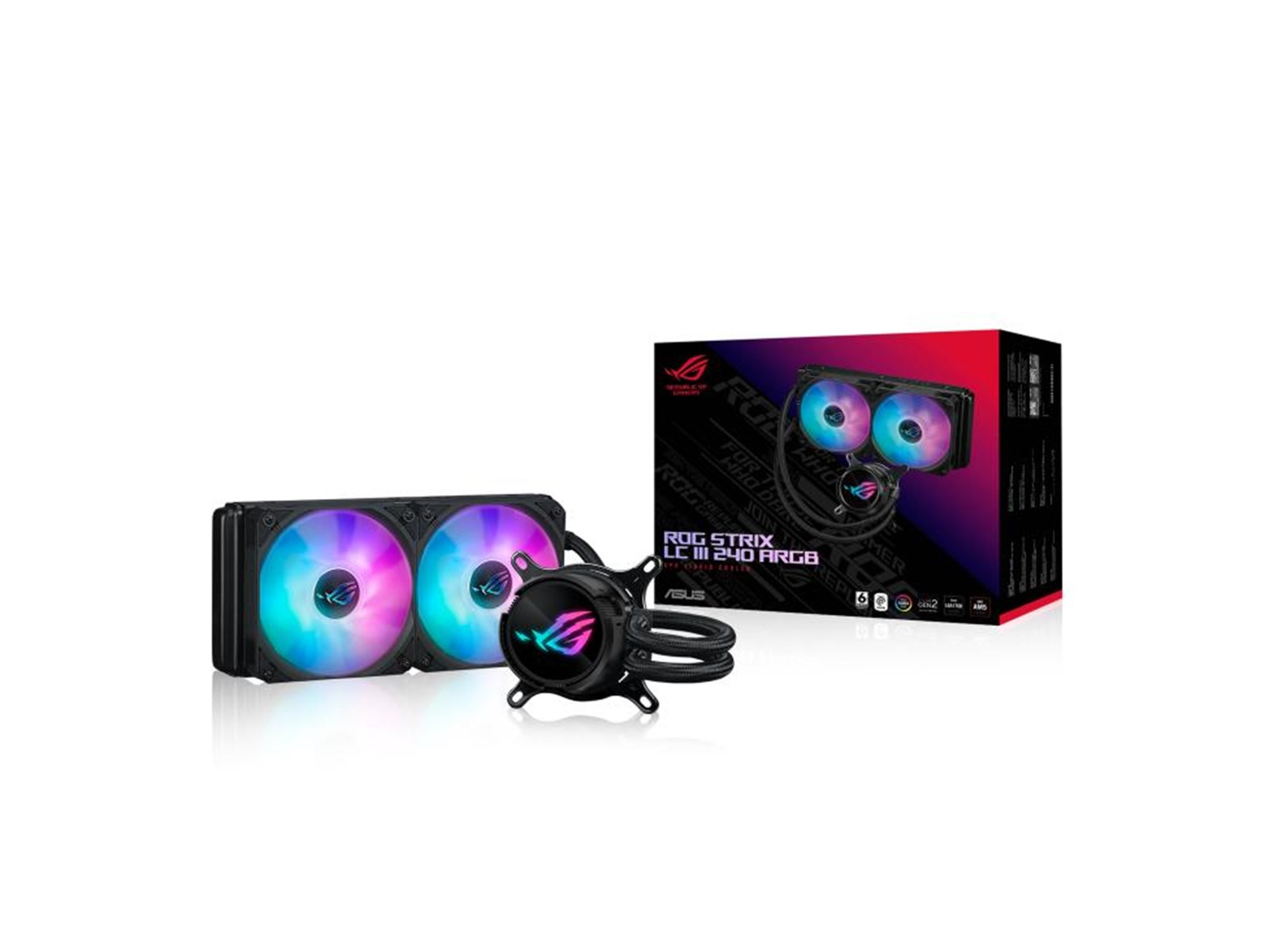 ASUS ROG STRIX LC III 240 ARGB - Black - CPU-Wasserkühlung - Max 36 dBA