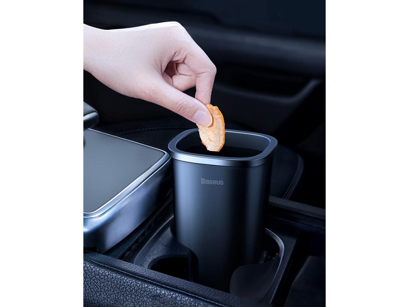 Baseus Dust-free Vehicle-mounted Trash Can（Trash Bag 3 roll/90）Black