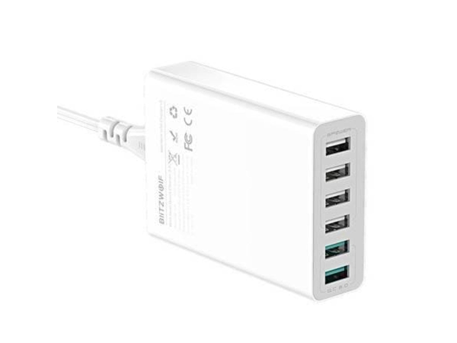 BlitzWolf Charger 6x USB Blitzwolf BW-S15 QC 3.0 60 W (white)