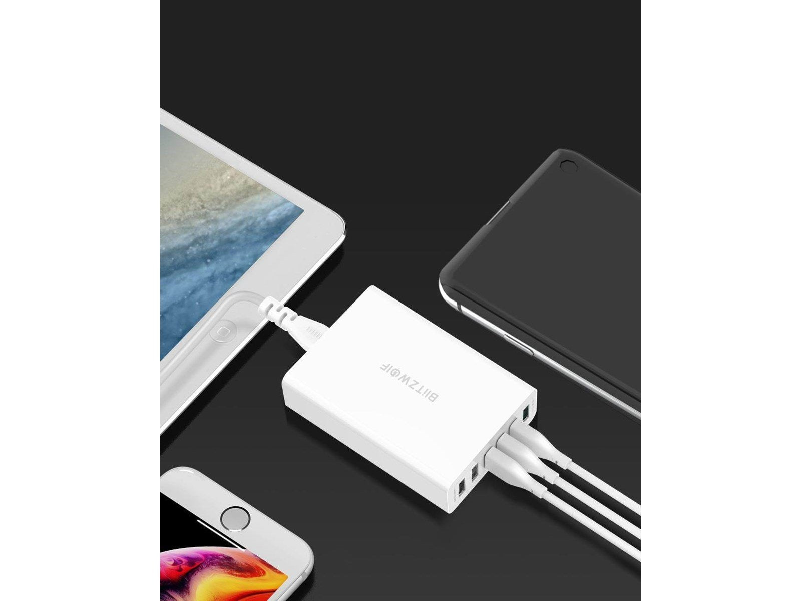 BlitzWolf Charger 6x USB Blitzwolf BW-S15 QC 3.0 60 W (white)