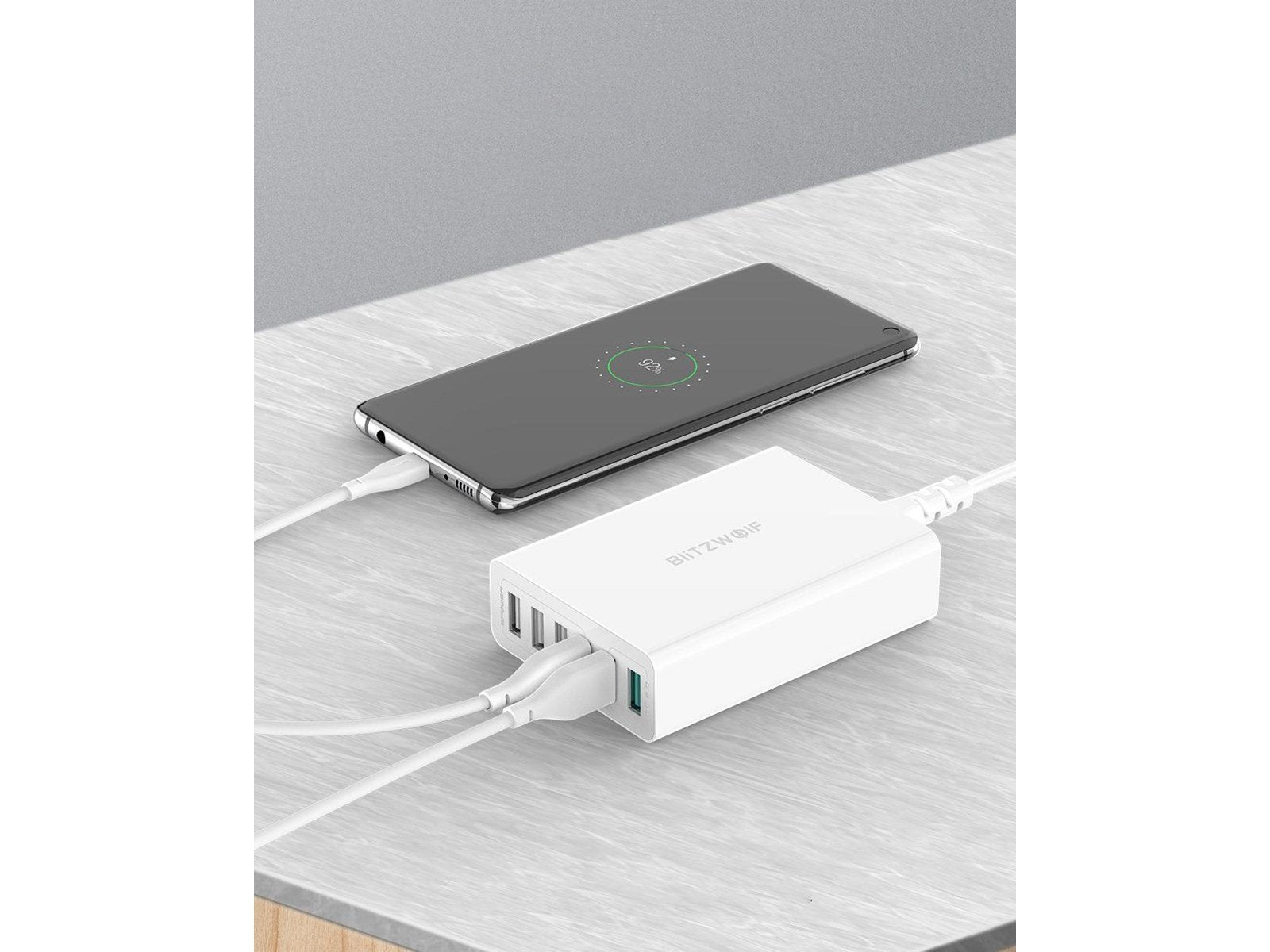 BlitzWolf Charger 6x USB Blitzwolf BW-S15 QC 3.0 60 W (white)