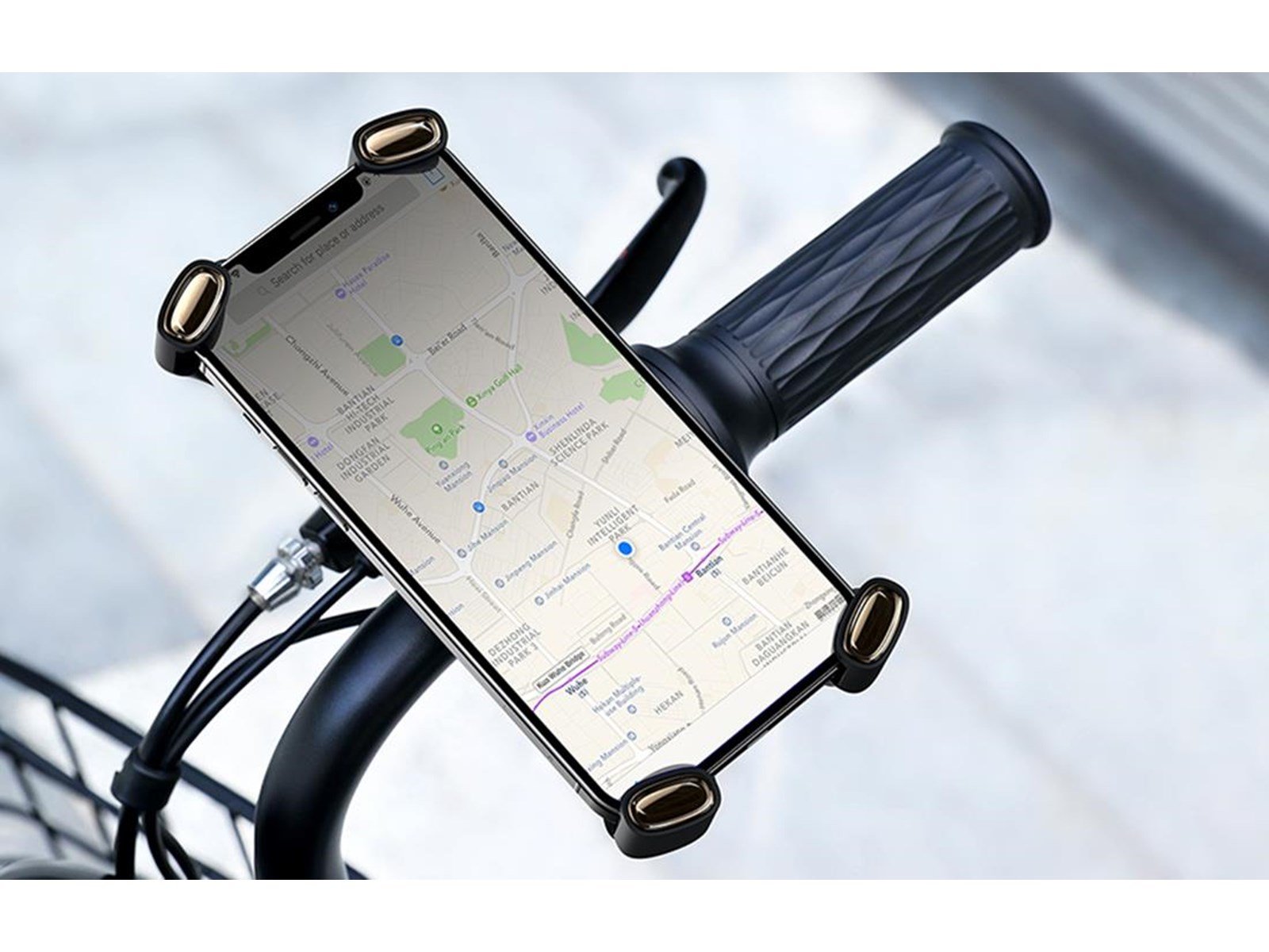 Baseus Quick bike carrier for phones (black)