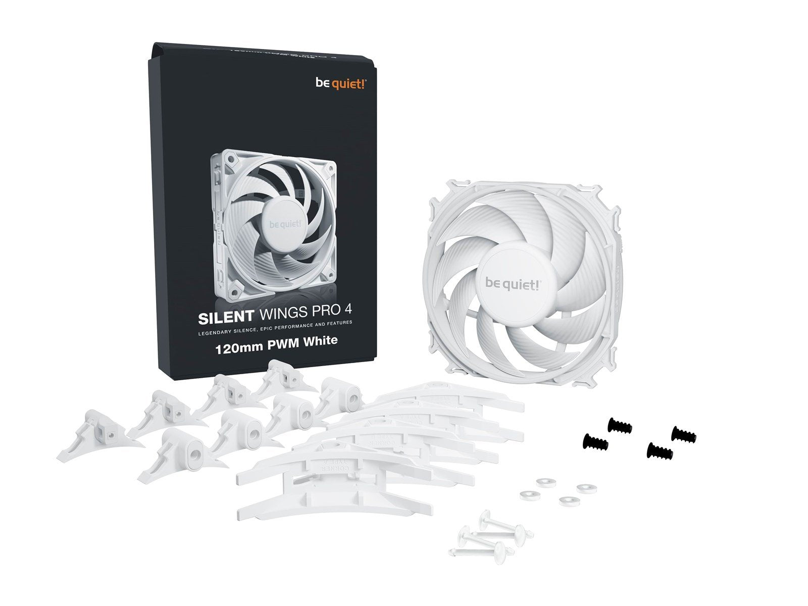 be quiet! Silent Wings Pro 4 - Gehäuselüfter - 120mm - Weiß - 36 dBA