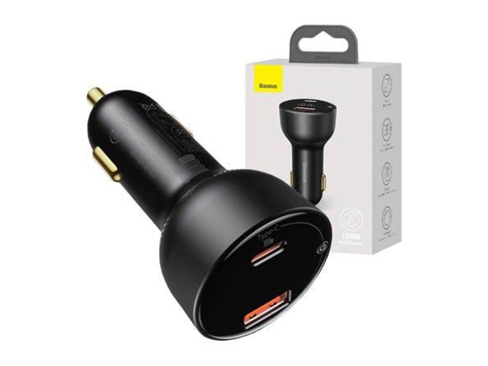 Baseus Car charger  Superme USB USB-C 100W (black)