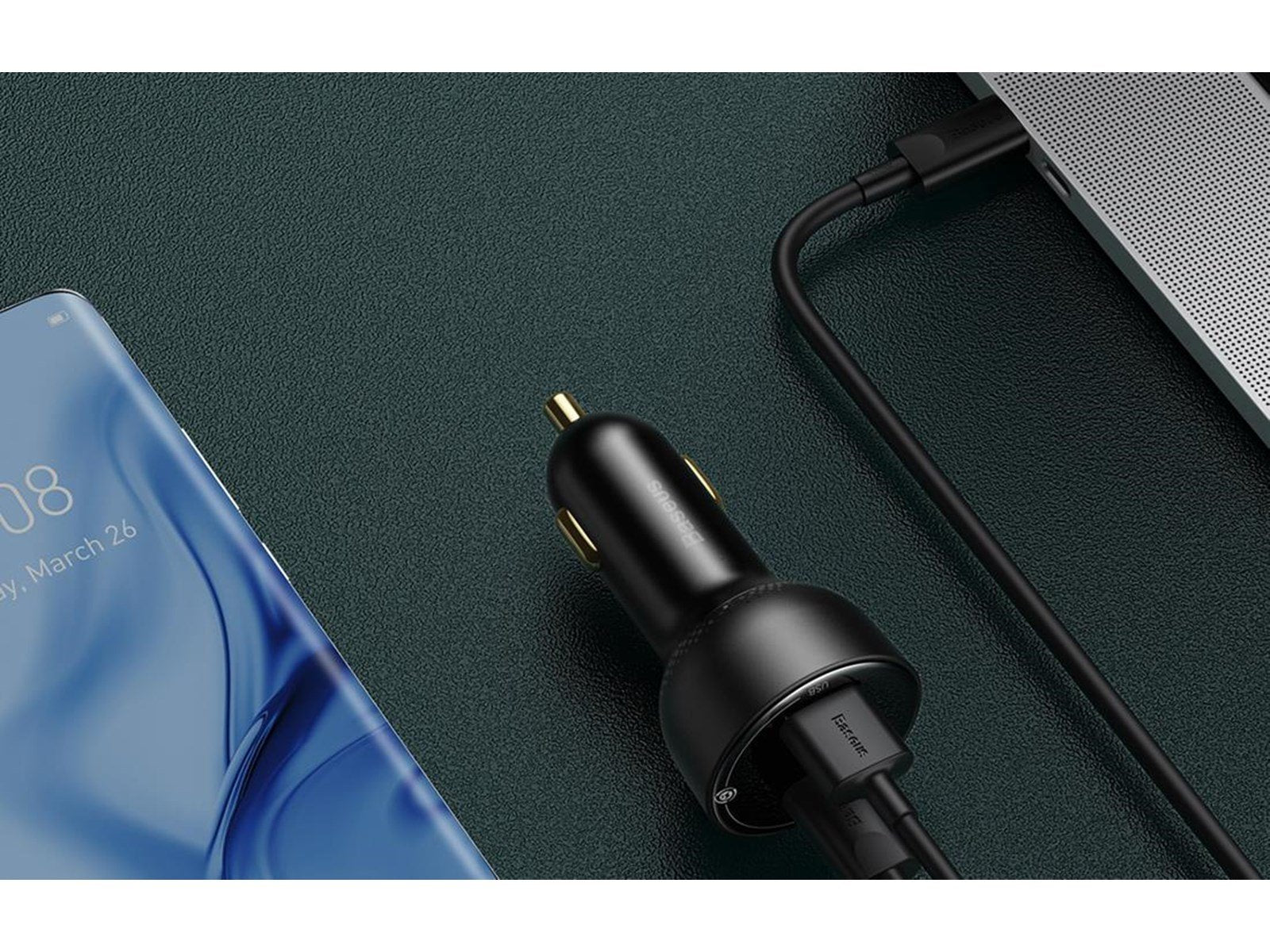 Baseus Car charger  Superme USB USB-C 100W (black)