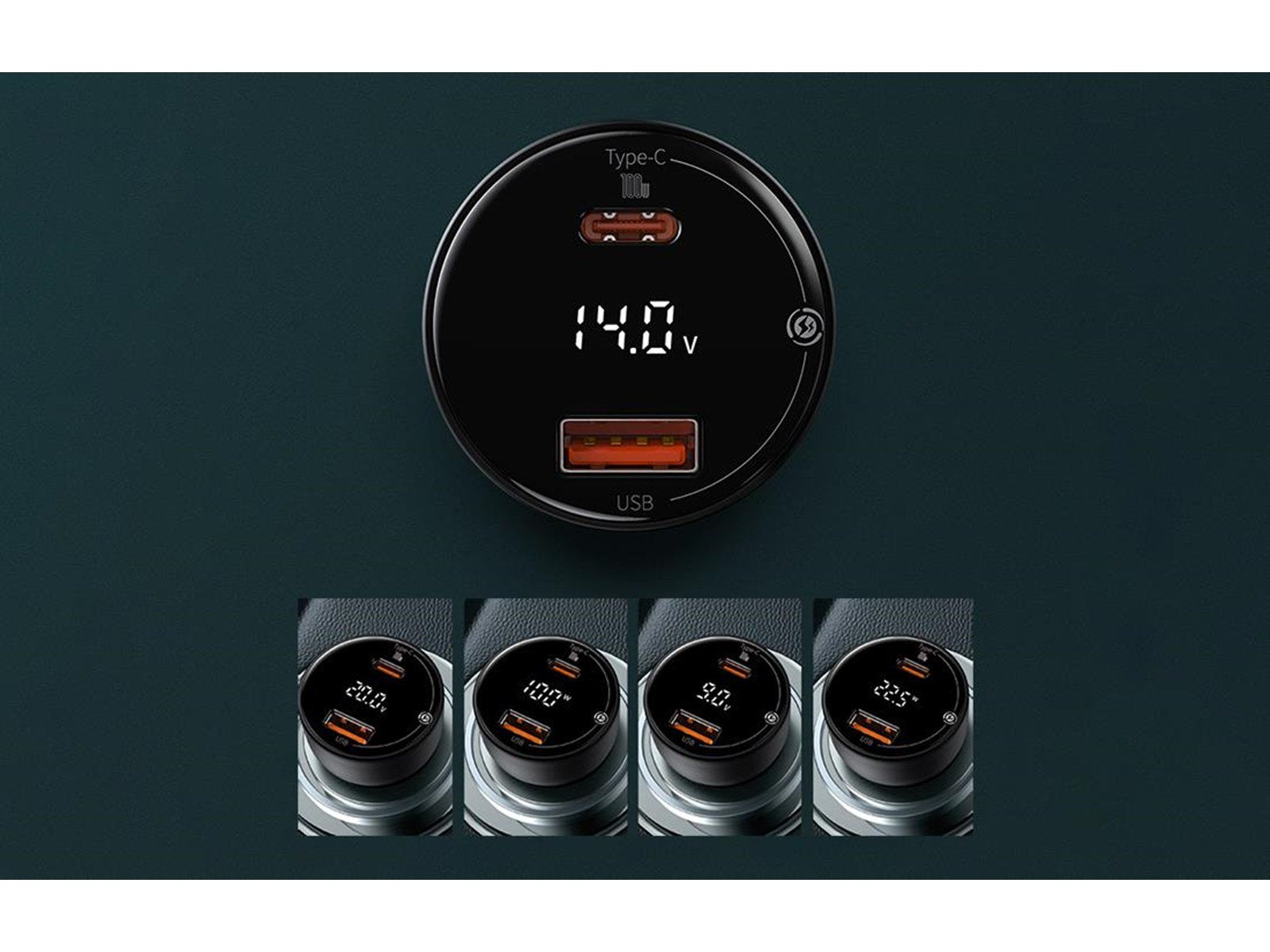 Baseus Car charger  Superme USB USB-C 100W (black)