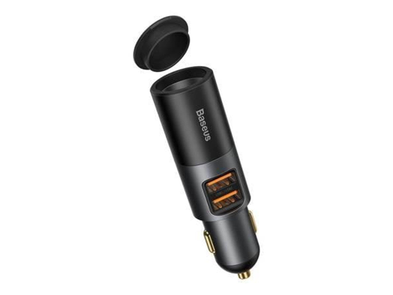 Baseus Share Together Fast Charge Car Charger with Cigarette Lighter Expansion Port 2x USB 120W (Gray)