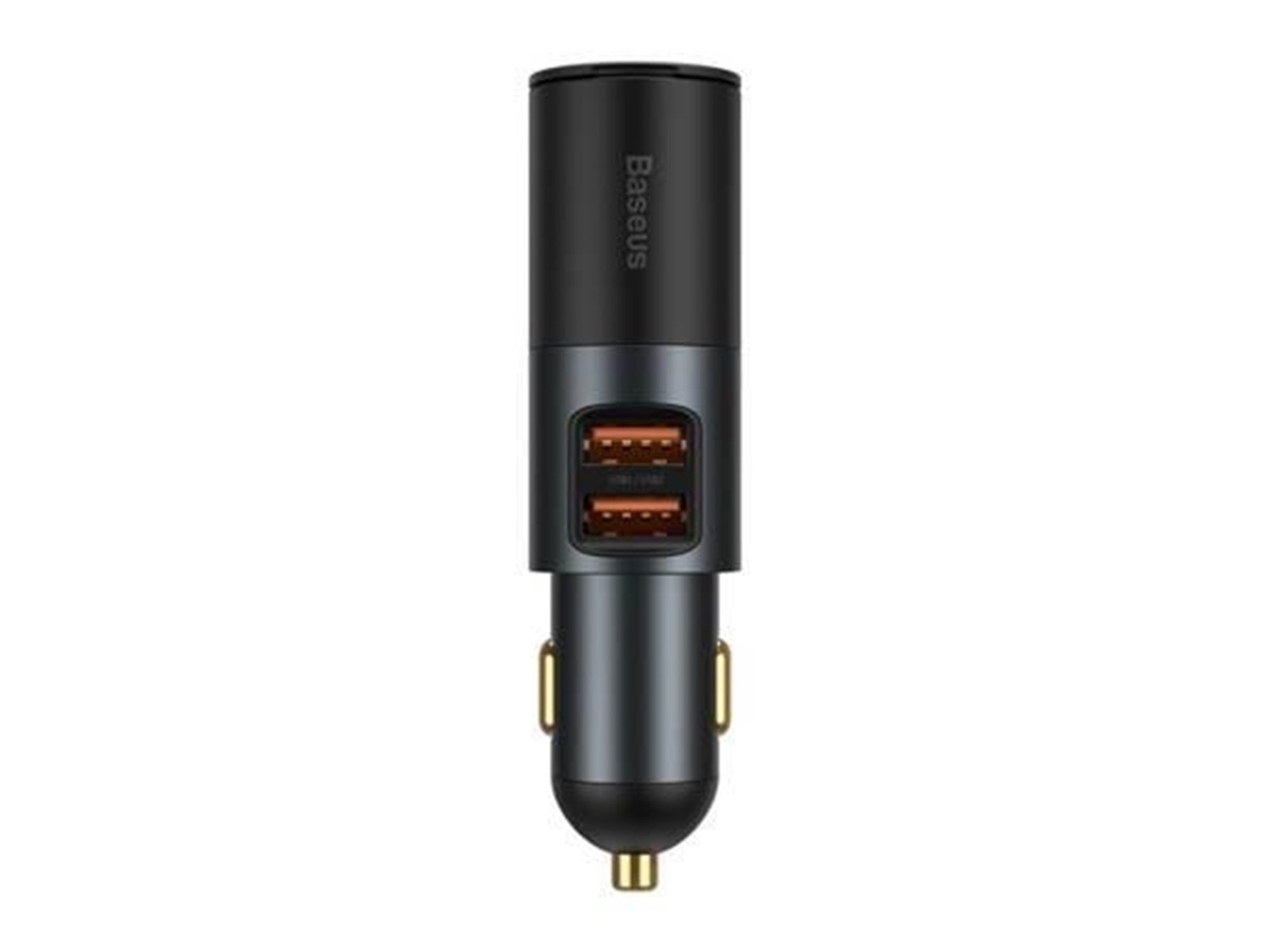 Baseus Share Together Fast Charge Car Charger with Cigarette Lighter Expansion Port 2x USB 120W (Gray)