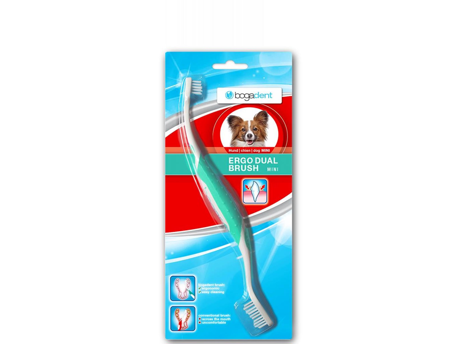Bogar BogaDent - Ergo Dual Brush Dog Mini 1pc - (Ubo0719)