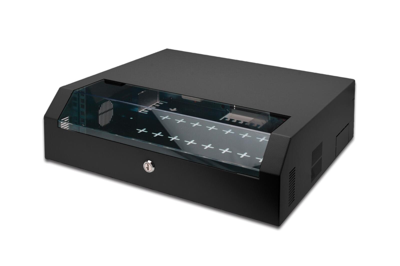 Digitus 3HE 19'-Wandgehäuse SOHO Slim rotierbar RAL 7035 grau