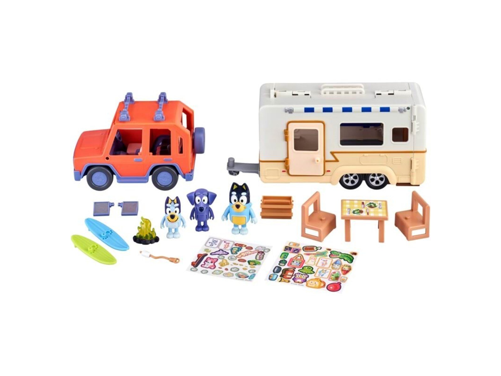 Bluey 4WD & CAMPERVAN PLAYSET