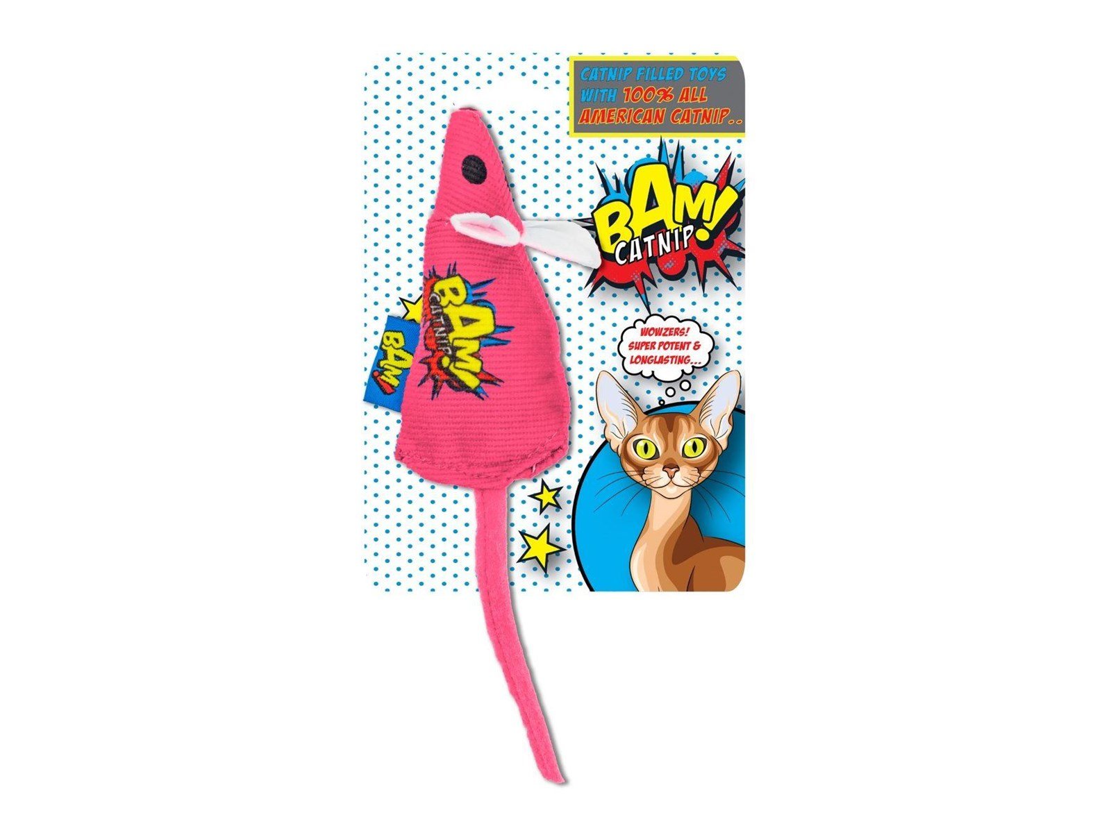Bam ! - Toy with Catnip - 10 cm - Mouse Pink - (503319006087)