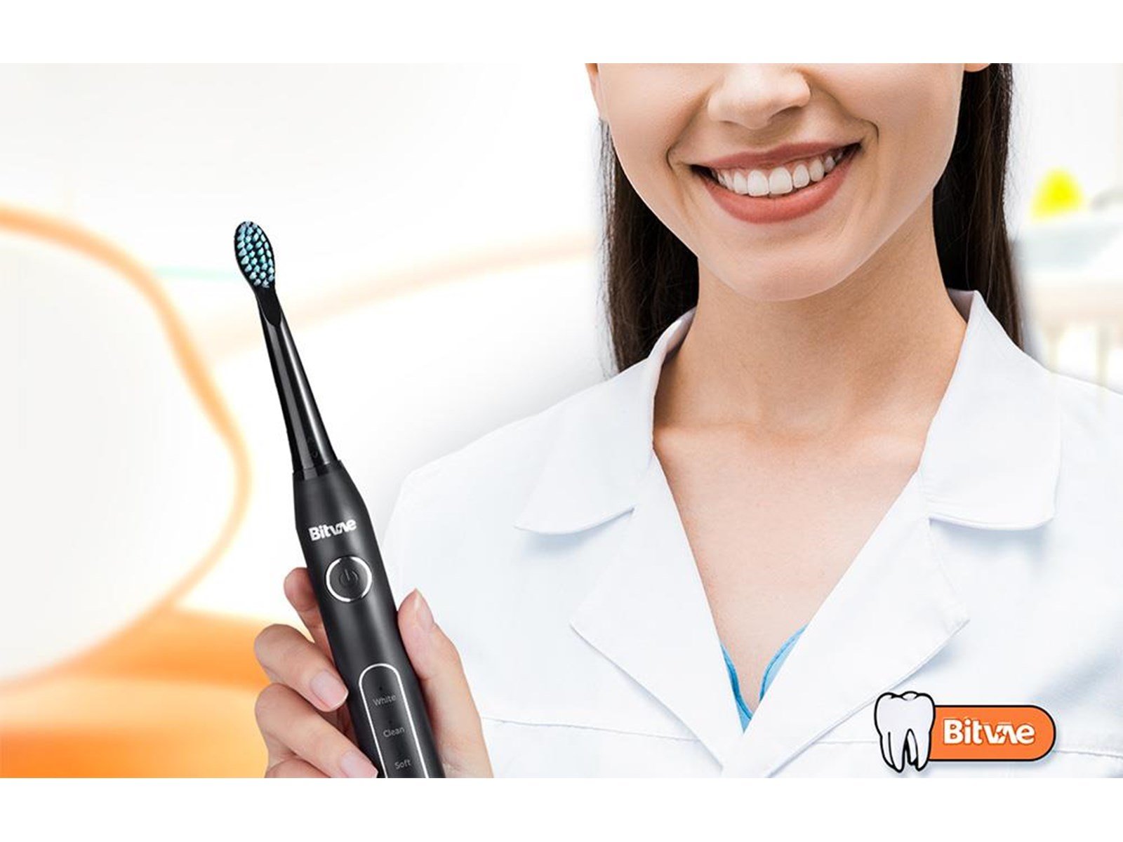 Bitvae Elektrische Zahnbürste Sonic toothbrush with tips set and travel case D2 (black)