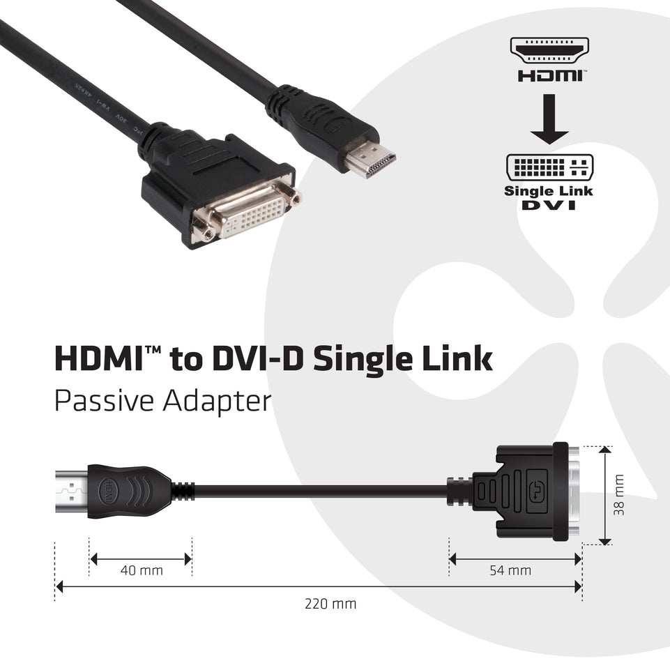 Club3D Adapter HDMI > DVI St/Bu retail