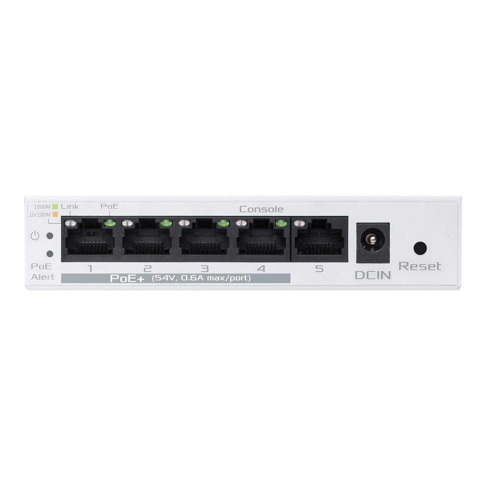 ASUS EBP15 ExpertWiFi 5-Port GbE Smart Managed PoE+ Switch (4 PoE+ Ports, 60W, unterstützt PoE Prioritätseinstellung, pe