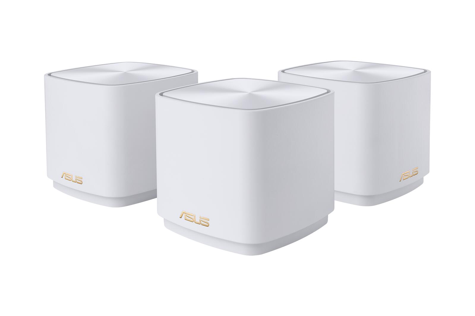 ASUS ZenWiFi XD4 Plus 3er Set AX1800 Whole-Home Mesh WiFi 6 System kombinierbarer Router (bis zu 445m² Abdeckung, AiMesh