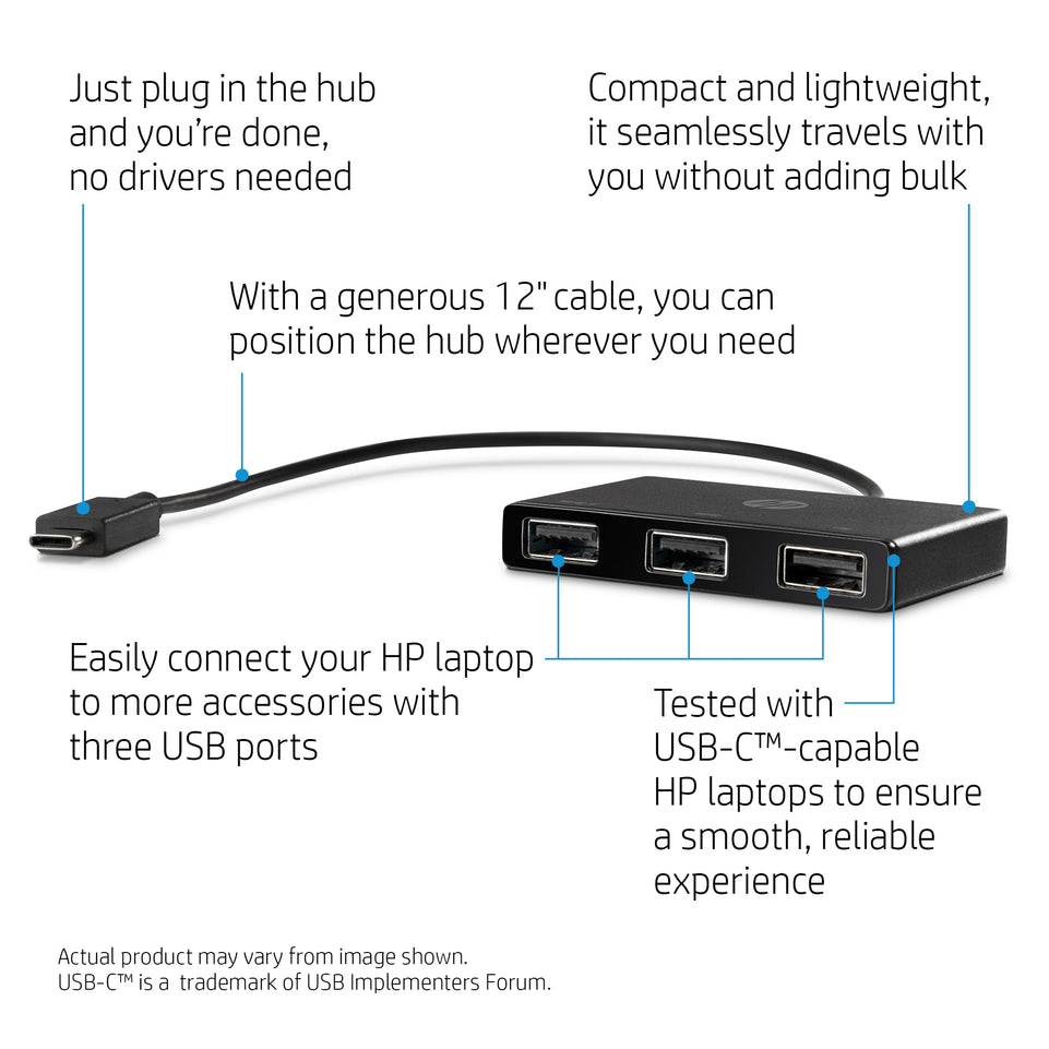 HP Adapter USB-C zu 3xUSB-A notebook