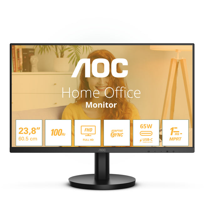 AOC 60,5cm (23,8") 24B3CA2   16:09 HDMI+USB-C IPS black retail