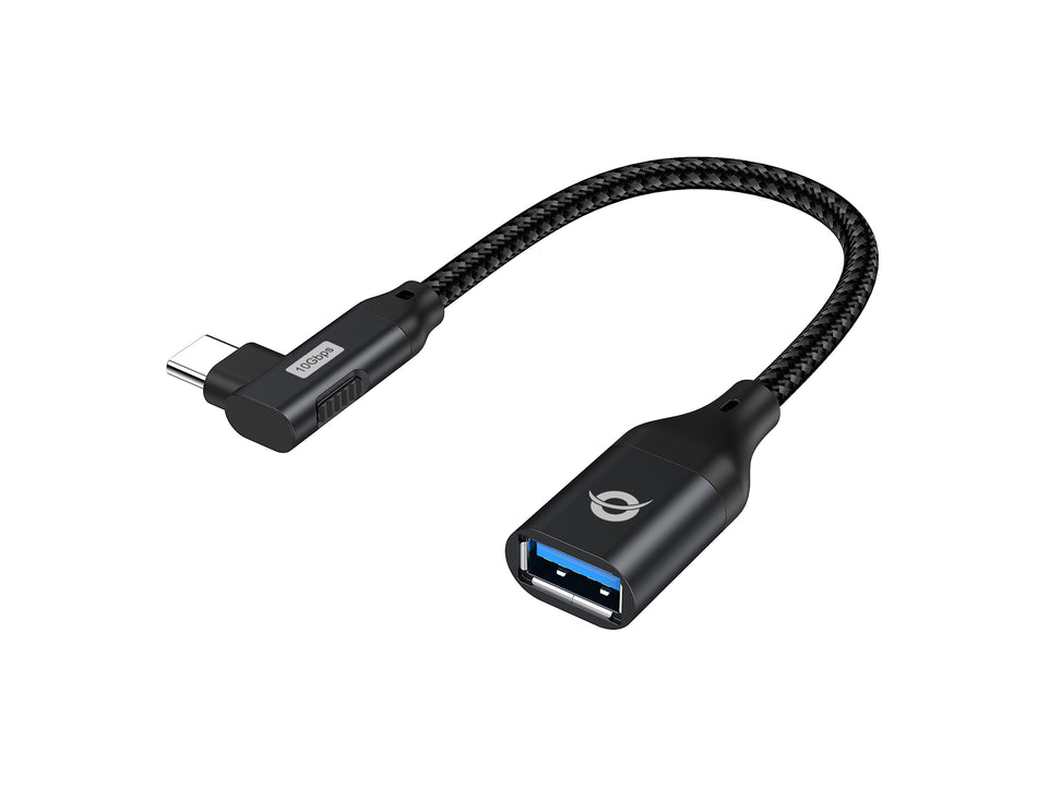 CONCEPTRONIC Adapter USB-C -> USB-A 3.0  OTG 90°gew. schwarz